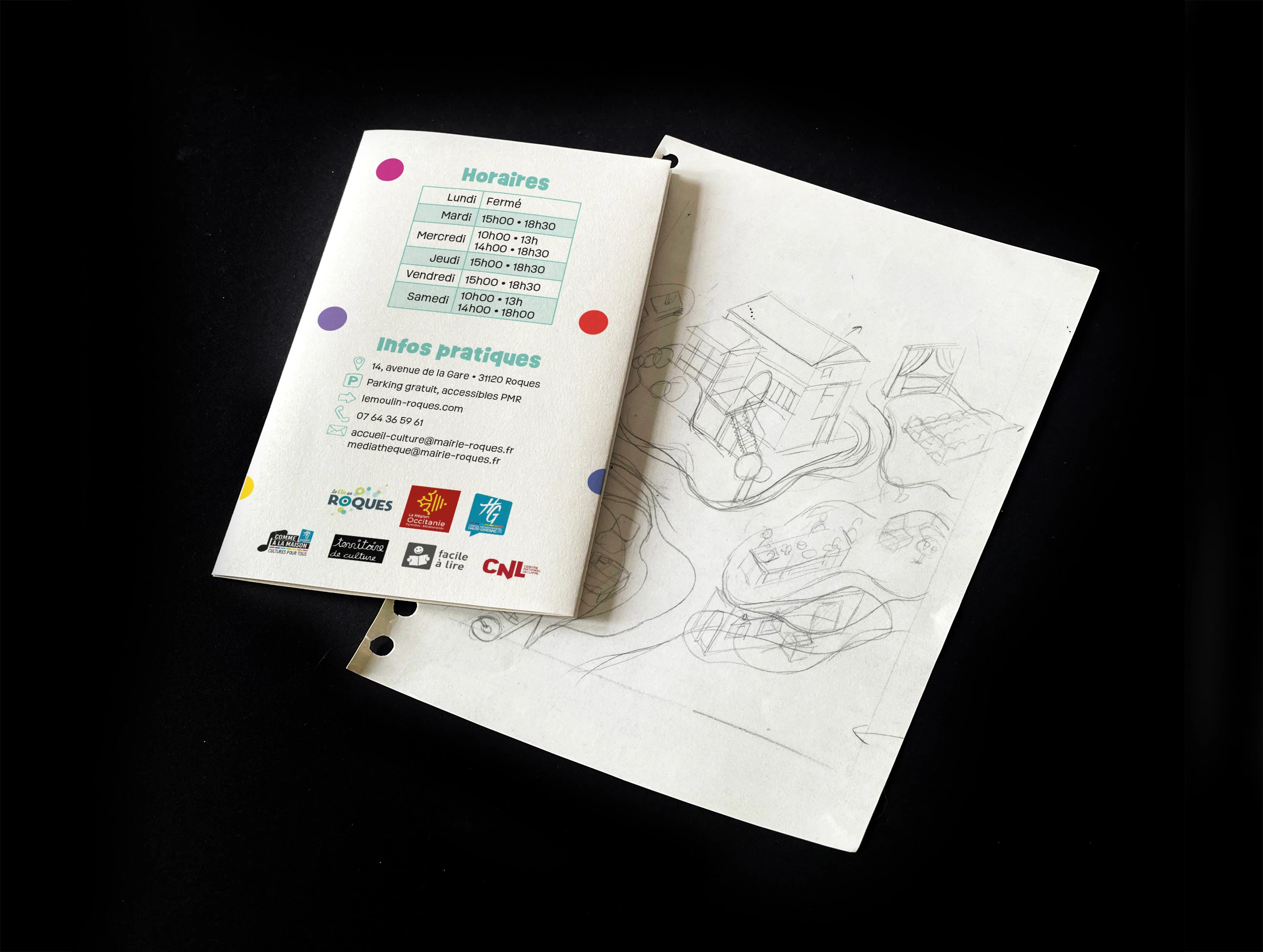 dessins moulin de roques